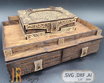 Dwarven Strongbox SVG DXF AI