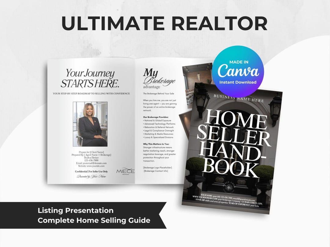 Realtor Seller Guide Template Canva | Home Selling Process PDF ...