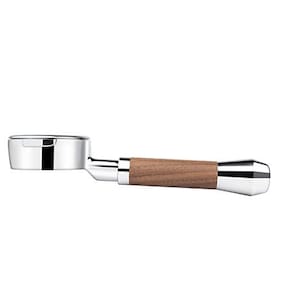 58mm Fits E61 Group Head - Customizable Bottomless Portafilter- Premium Wood and Aluminum Options-Double Shot Basket Included