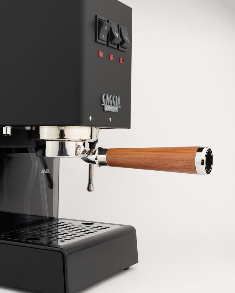 58mm fits Gaggia - Bottomless Portafilter fits Gaggia Espresso Machines-18-20g basket included Rosewood Fusion