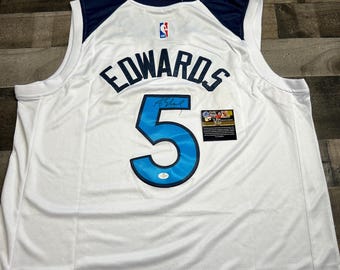 Signed Anthony Edwards Jersey COA Minnesota Timberwolves Autograph