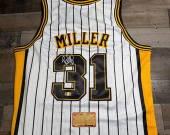 Vintage 90s Champion Jersey Indiana Pacers NBA Pinstripe #4 Travis