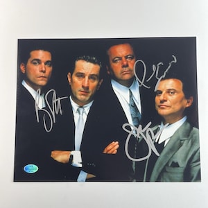 Goodfellas Cast Pesci, Sorvino, Liotta Signed 8x10 Photo Autographed with Hologram & COA