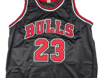 Michael Jordan Signed Chicago Bulls Jersey Black Autographed COA