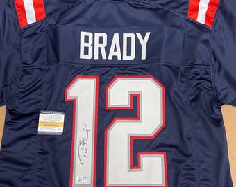 Camisa De Hombre NFL New England Patriots Tom Brady Azul Limitada