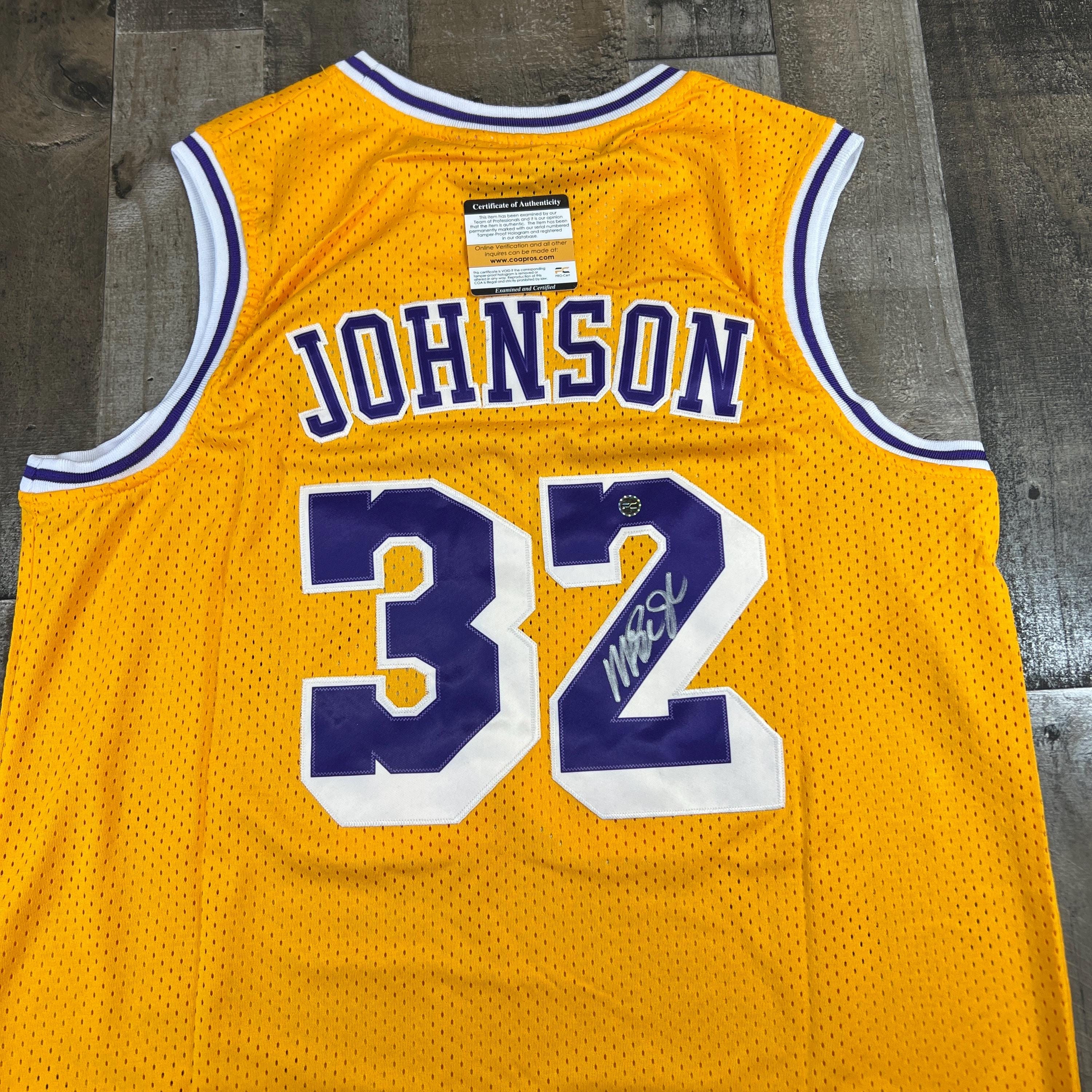 Magic Johnson Hand Signed Autographed LA Lakers Basketball Jersey