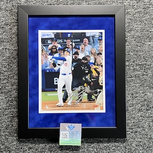 Shohei Ohtani Signed Framed Photo LA Dodgers #16 Autographed Hologram COA 13x16 Baseball