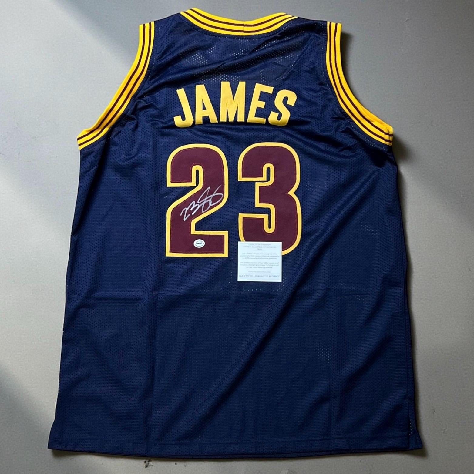 lebron game used jersey