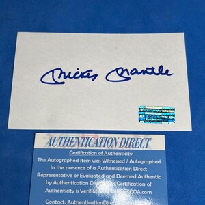 Mickey Mantle Signed Card New York Yankees Autographed COA Hologram  Baseball Legend - Etsy