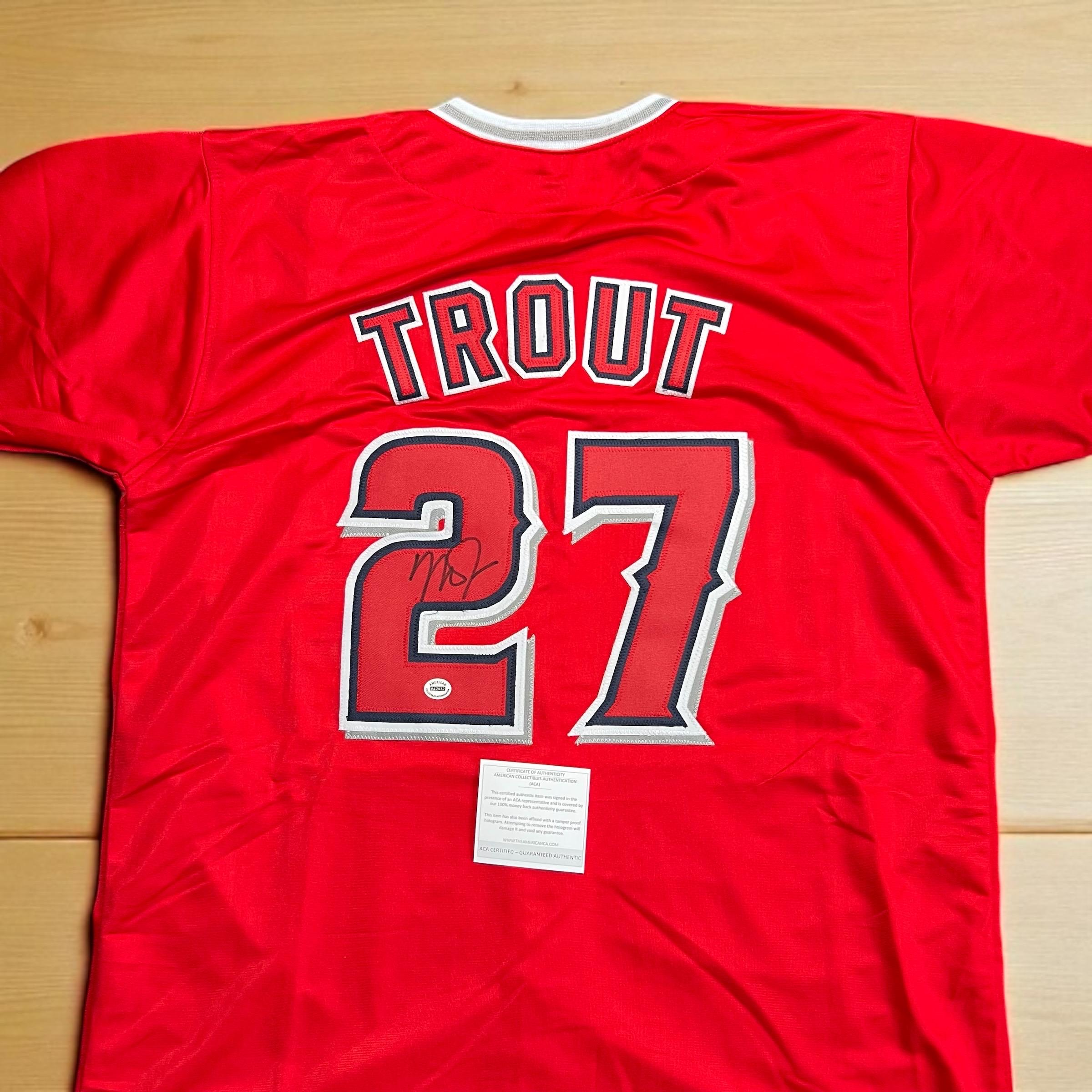 Authentic Jersey Mike Trout Framed Jersey Angels Mlb Los Angeles
