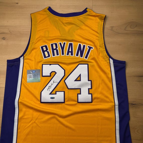 Kobe Bryant Signed Autographed LA Lakers Jersey #24 Finals Gold COA
