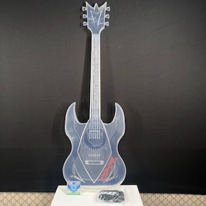 Ozzy Osbourne Hand Signed Rock n Roll HOF Plastic Guitar Black Sabbath Autograph COA