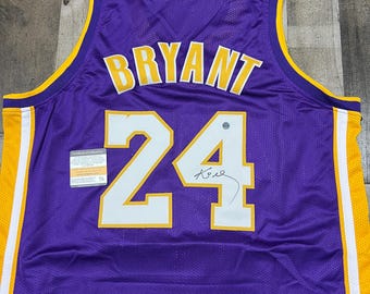 Signed Kobe Bryant LA Lakers Jersey #24 Purple Jersey Autographed COA