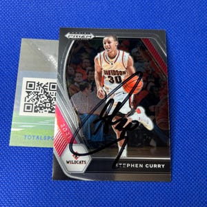 Stephen Curry Sammelkarte Davidson College Wildcats Basketball Autogramm COA Golden State warriors #30