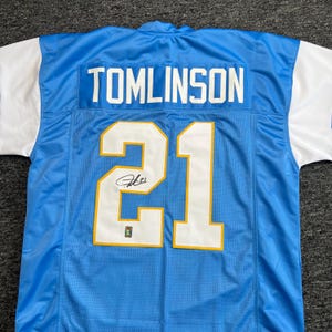 Ladainian Tomlinson Signed Chargers Jersey Autographed San Diego Jersey Hologram COA Signed Football Jersey #12