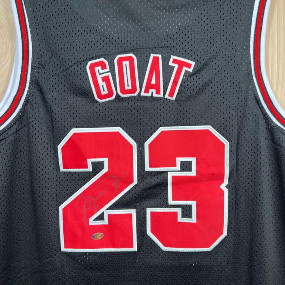 Michael Jordan GOAT Signed Autographed Chicago Black Bulls Jersey