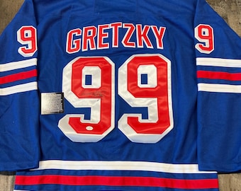 Wayne Gretzky firmó autógrafo de la camiseta de hockey de los NY Rangers COA # 99
