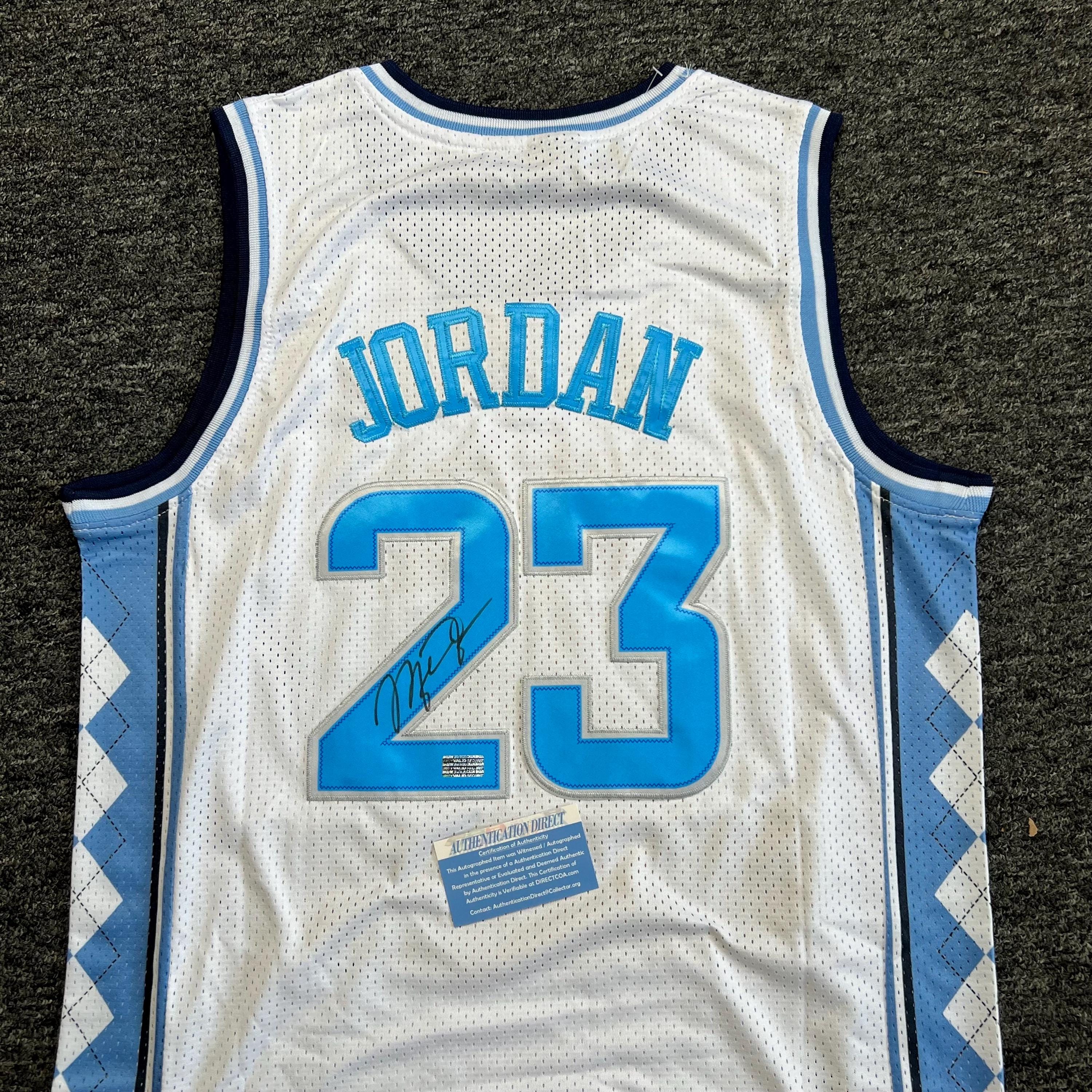Blue Michael Jordan North Carolina Jersey Signed Michael Jordan