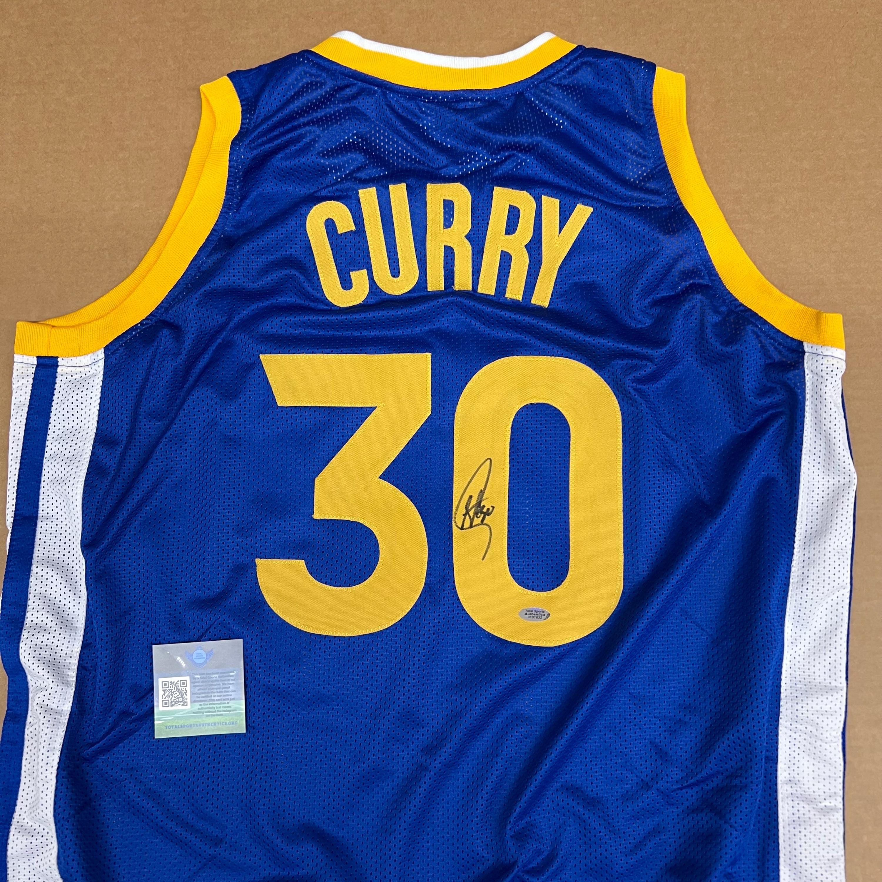 Stephen Curry Signed Jersey Golden State Warriors Autographed Blue
