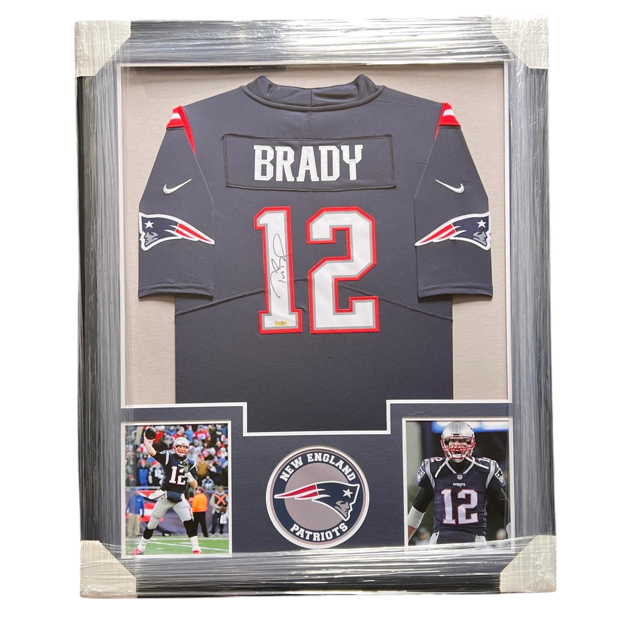 Tom Brady Signed Jersey Framed 34x42 New England Patriots #12