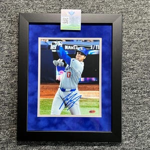 Shohei Ohtani Signed Framed Photo LA Dodgers #16 Autographed Hologram COA 13x16 Baseball
