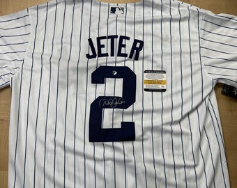 Derek Jeter Koszulka w prążki z autografem NY Yankees Jersey COA