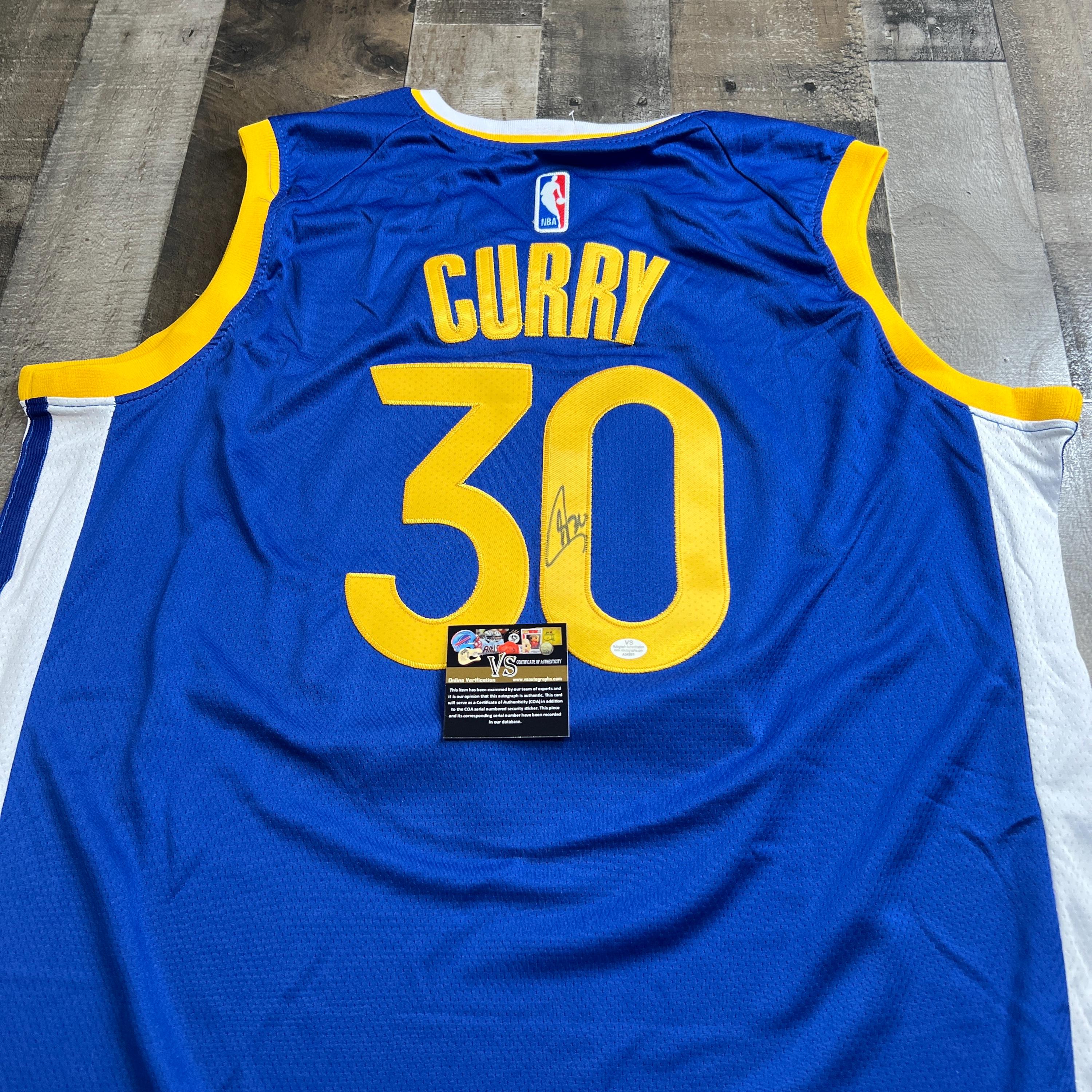 Stephen Curry Signed Jersey Golden State Warriors Autographed Blue