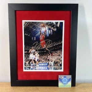 Michael Jordan Signed Autographed Photo Chicago Bulls #23 Framed COA 16x13