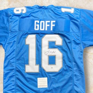 Jared Goff Signed Detroit Lions Jersey #16 Autographed w/ Hologram COA NFL Jersey