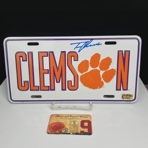 Trevor Lawrence Hand Signed Autographed Clemson License Plate with COA NCAA Football