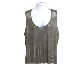 Vintage 80’s Gianni Versace Metal Mesh Tank Top Size 52 NWT RARE