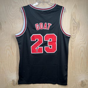 Michael Jordan GOAT Signed Autographed Chicago Black Bulls Jersey #23 W/ HOLO COA