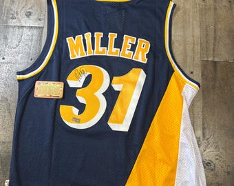 Vintage 90s Champion Jersey Indiana Pacers NBA Pinstripe #4 Travis