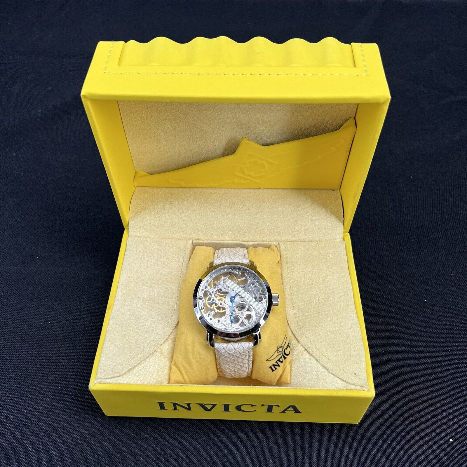 Invicta T22200-109 Silver Tone Skeleton Watch 5ATM NEW in 