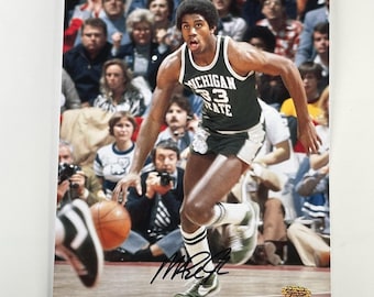 マジック・ジョンソンの直筆サインカード（証明書付き） - Etsy 日本