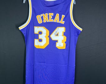 SIGNED Shaquille O’Neal Los Angeles Lakers #34 Mitchell & Ness Basketball Jersey Authentic COA