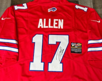 Gesigneerd Buffalo Bills-shirt van Josh Allen, inclusief echtheidscertificaat.