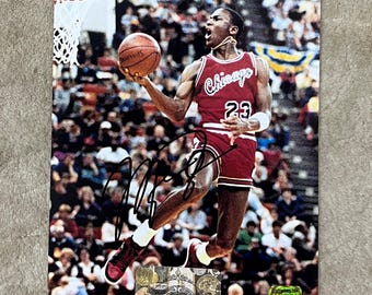 Autograph Signed Michael Jordan Poster COA - Etsy