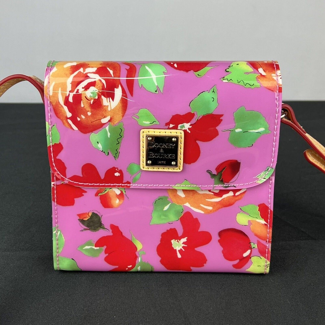 DOONEY BOURKE Floral Purple Pink Shiny Crossbody Purse Shoulder Bag NEW Etsy Canada