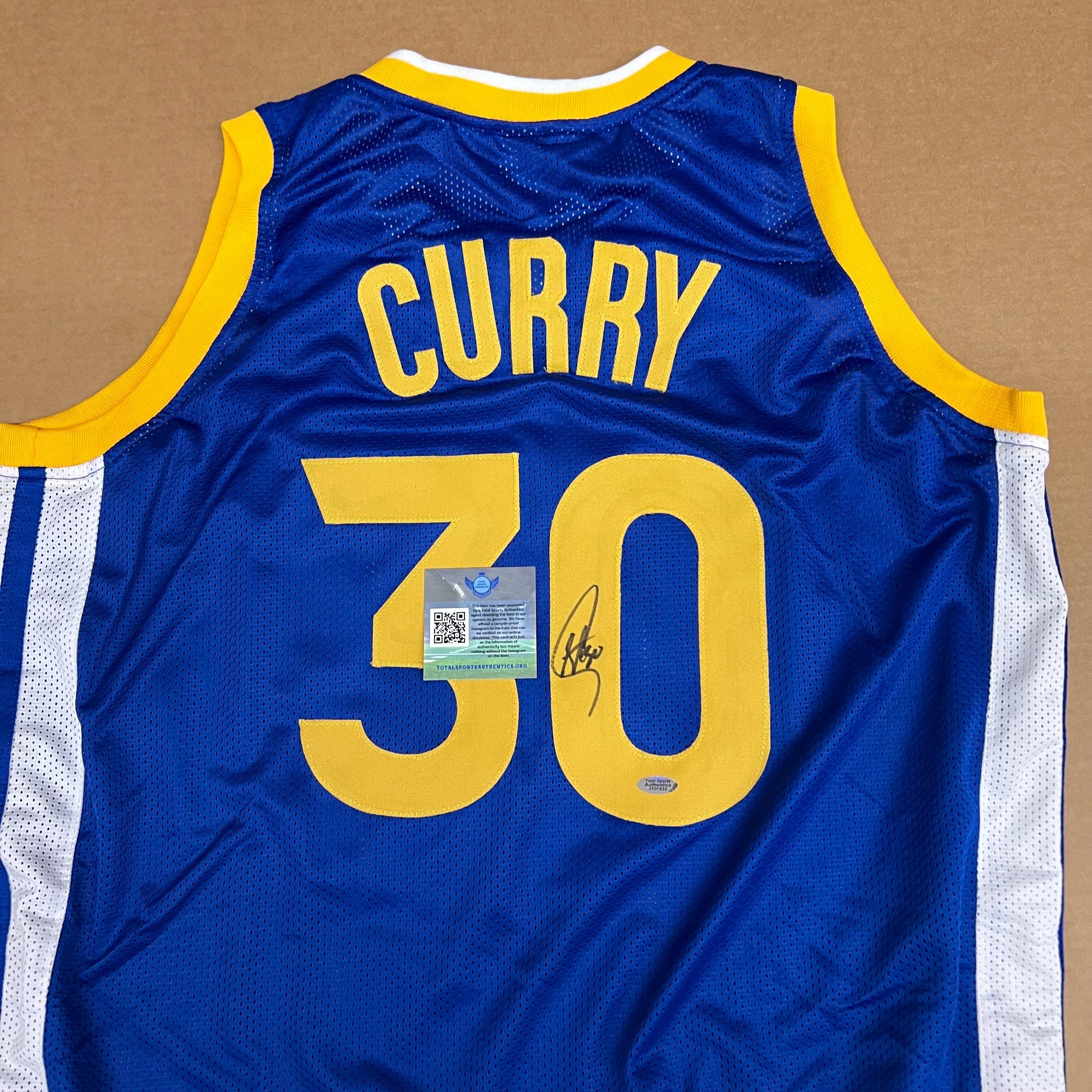 Stephen Curry Signed Jersey Golden State Warriors Autographed Blue