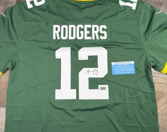アーロン・ロジャース直筆サイン入りグリーンベイ・パッカーズQB