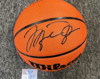 Michael Jordan Signed NBA Full Size Wilson Basketball Hologram COA Chicago Bulls #23 NBA Goat Autograph