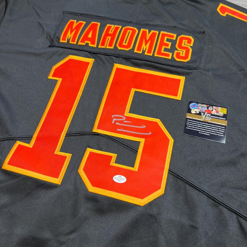 Patrick Mahomes Signed Jersey COA KC Chiefs Autograph #15 - Etsy