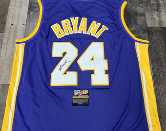 Signed Kobe Bryant LA Lakers Jersey #24 Purple Jersey Autographed COA