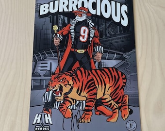 Joe Burrow autografou mini pôster '11x17' com foto autografada COA Holograma Cincinatti Bengals