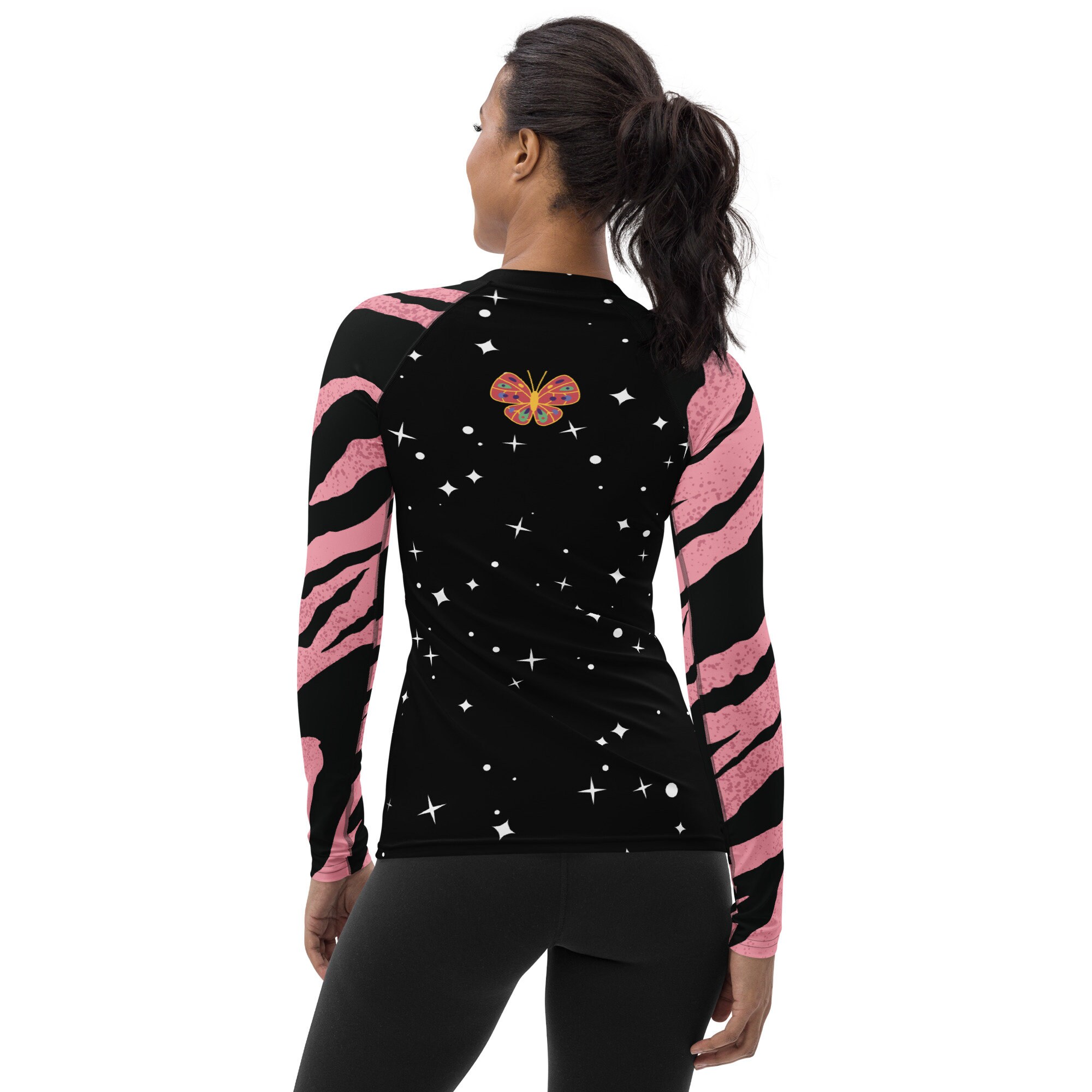 Forsaken Sovereign Pink Tiger Stripes Women's Rash Guard - Etsy