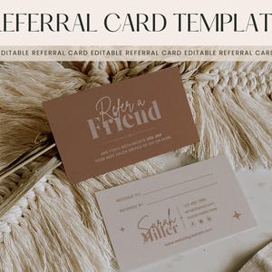 サロン紹介カード、即時ダウンロード、カード テンプレート、DIY 印刷可能、ボヘミアン ヘア スタイリスト、Canva テンプレート、ヘア スタイリスト、サロン マーケティング カード