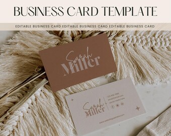 Editable Business Card Template: DIY Canva Design (2x3.5")