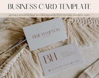 Minimal Business Card Template: DIY Canva Design (2x3.5")