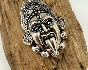 goddess kali, sterling silver Kali, Hindu jewel,